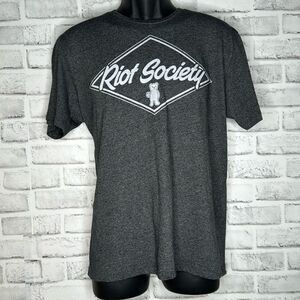 Riot Society Grey Graphic Tee Shirt Top